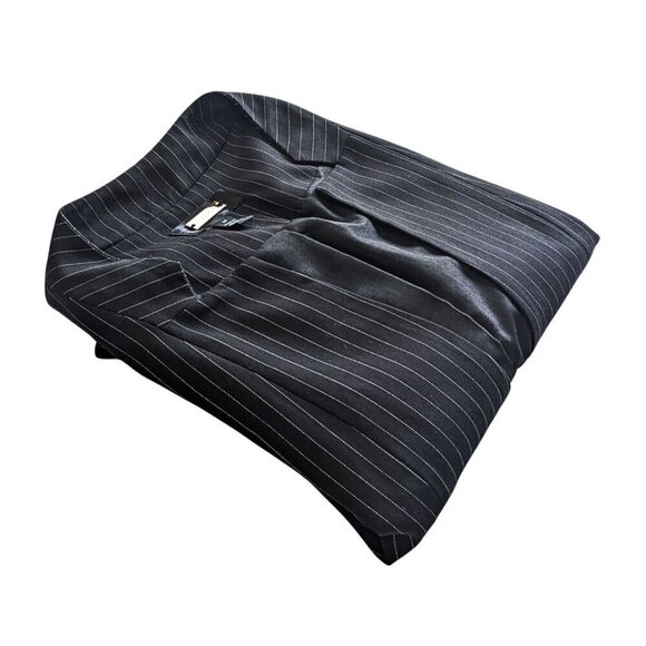 Anthropologie GREYLIN Office Siren Black Pinstriped Peplum Blazer Size M - Picture 9 of 9